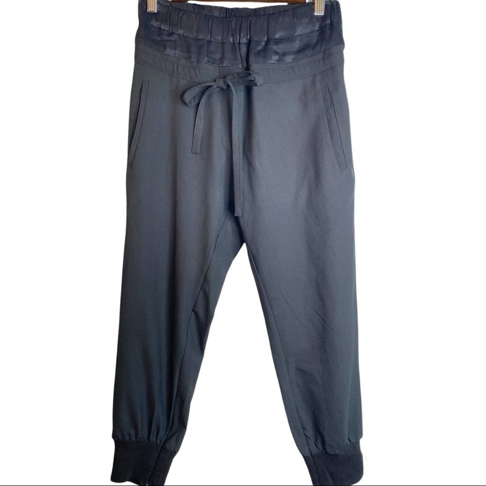 The Kooples Black Satin Trimmed Trouser Track Pants